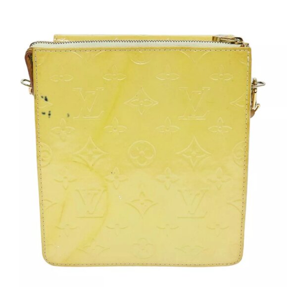 LOUIS VUITTON Monogram Vernis Motto Pouch Lime Yellow - Picture 2 of 16
